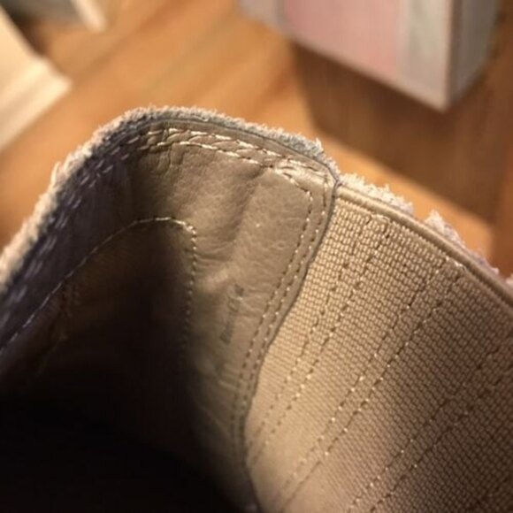 Dolce Vita Womens Size 11 Suede Pull On Ankle Boots Taupe/Tan/Khaki Stacked Heel - Picture 12 of 12